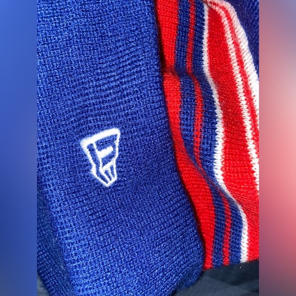 Red and Blue 76ers Beanie with Pom - Picture 3 of 5